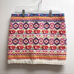 Bluetique 6 colorful patterned mini skirt vintage
